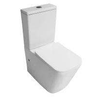 Унитаз компакт Azario Indor AZ-T004B-R цвет Белый с бачком и сиденьем Микролифт