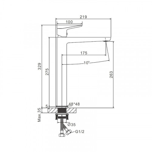 Смеситель для раковины Belz B715 B11715 цвет Хром