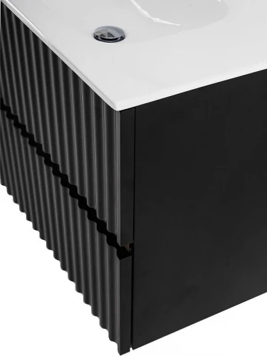 Тумба под раковину Art&amp;Max Elegant 80 AM-ELEGANT-800-2C-SO-NM-LED подвесная цвет Черный матовый