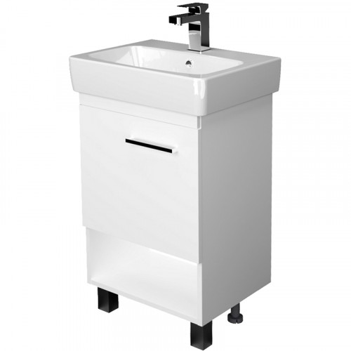 Тумба под раковину 1MarKa Tera 55 У76059 Белая глянцевая МДФ / ЛДСП