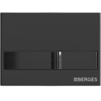 Комплект унитаза с инсталляцией Berges Novum 042454 с сиденьем Микролифт и Черной глянцевой клавишей смыва фарфор подвесной