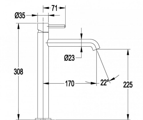 Смеситель для раковины FILARETE Roun FL6020NK цвет Никель