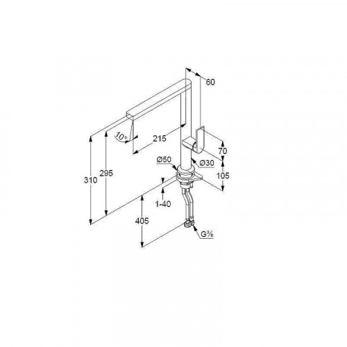 Смеситель для кухни Kludi Qord 56803N575 цвет Никель брашированный