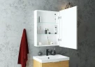 Зеркальный шкаф Art&Max Techno 55 R AM-Tec-550-800-1D-R-DS-F с подсветкой цвет Белый