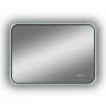 Зеркало Reflection Black View 1000х700 RF4004BV с подсветкой Черное с бесконтактным выключателем, диммером и часами МДФ / ЛДСП, стекло