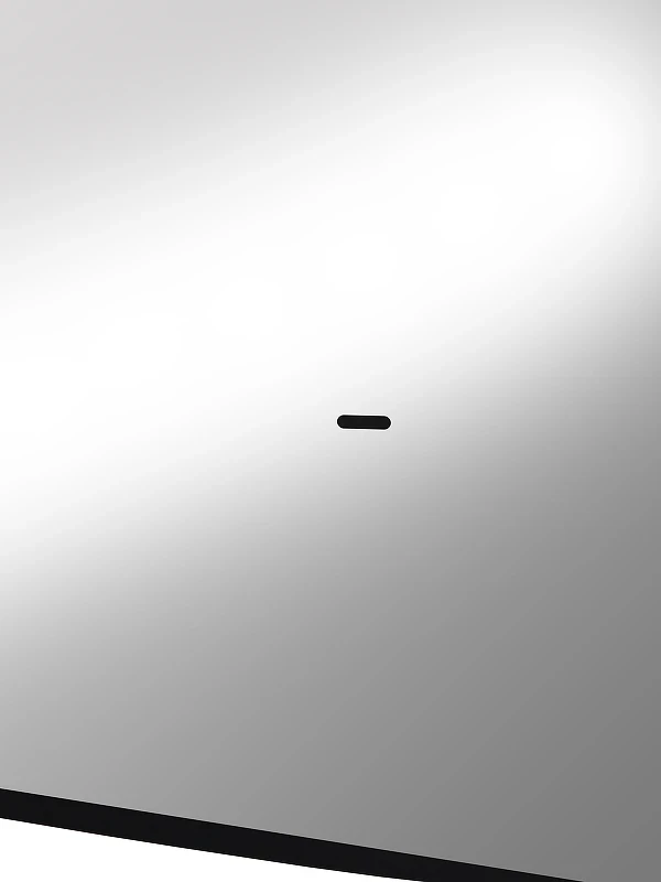 Зеркало Reflection Black View 1000х700 RF4004BV с подсветкой Черное с бесконтактным выключателем, диммером и часами МДФ / ЛДСП, стекло