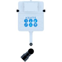 Комплект унитаза со смывным бачком Aquatek Set BW Aquatek Либра N-030 3в1 с сиденьем Микролифт и Белой глянцевой клавишей смыва фарфор приставной