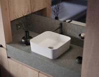 Раковина-чаша Whitecross Garnet 40 0702.040040.200 Белая матовая искусственный камень (литьевой мрамор) накладная