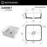 Раковина-чаша Whitecross Garnet 40 0702.040040.200 Белая матовая искусственный камень (литьевой мрамор) накладная