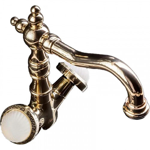 Смеситель для раковины Boheme Satine 292-ST Золото латунь