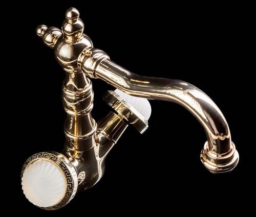 Смеситель для раковины Boheme Satine 292-ST Золото латунь