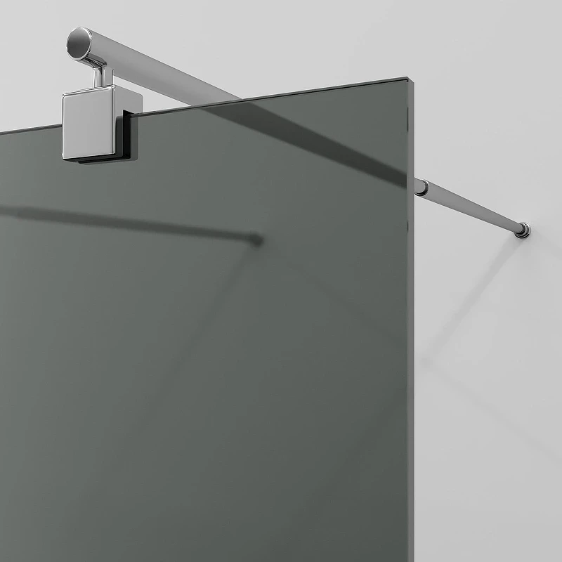 Душевая перегородка WasserKRAFT Vechte 90 60W39-TG профиль Хром стекло тонированное