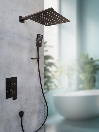 Душевая система AltroBagno Lamberto 040105 MB цвет Черный матовый