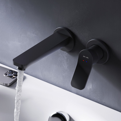 Смеситель для раковины AM.PM X-Joy F85A72622 Черный матовый латунь встраиваемый