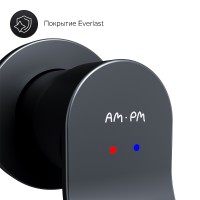 Смеситель для раковины AM.PM X-Joy F85A72622 Черный матовый латунь встраиваемый