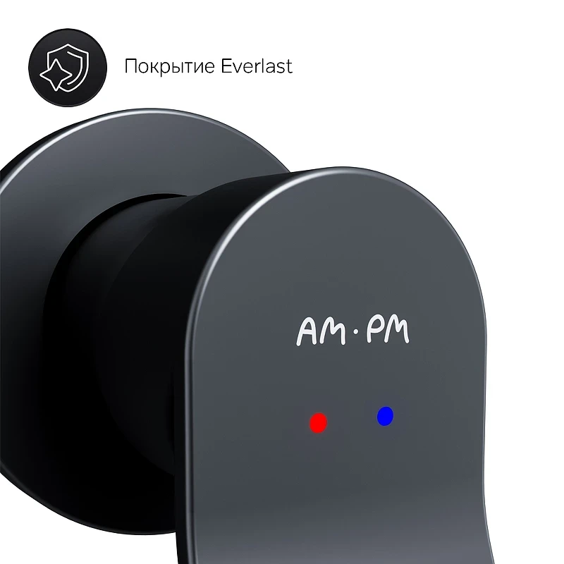 Смеситель для раковины AM.PM X-Joy F85A72622 Черный матовый латунь встраиваемый