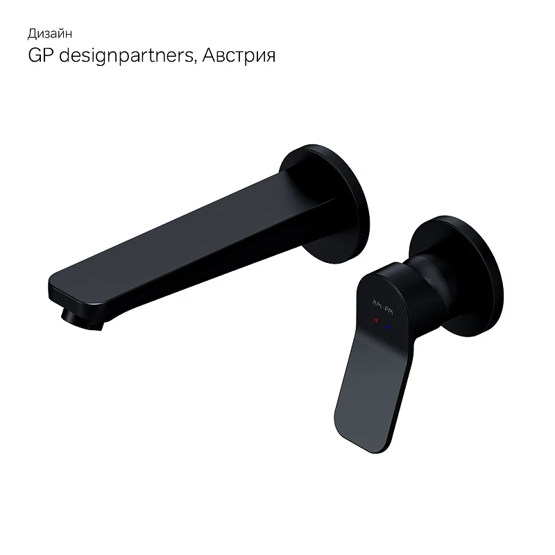 Смеситель для раковины AM.PM X-Joy F85A72622 Черный матовый латунь встраиваемый