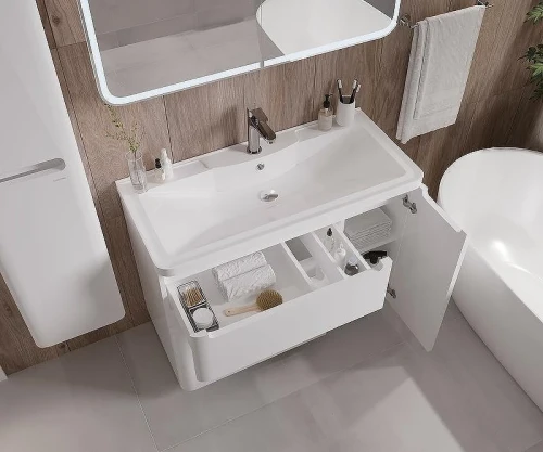 Тумба с раковиной Grossman Адель 90 109004+Madera Adel 70 4627173210232 цвет Белый