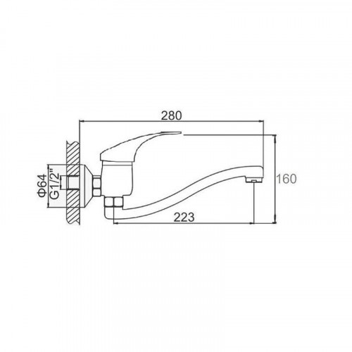Смеситель для кухни D-Lin D141628 цвет Хром