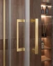 Душевой уголок Cezares Molveno 120x110 MOLVENO-AH-22-120/110-C-BORO-IV Брашированное золото стекло прозрачное
