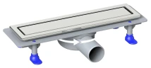 Душевой лоток Loranto Prime Skala Deluxe 50 4028.0Y050K.050.1 с решеткой цвет Нержавеющая сталь / под плитку