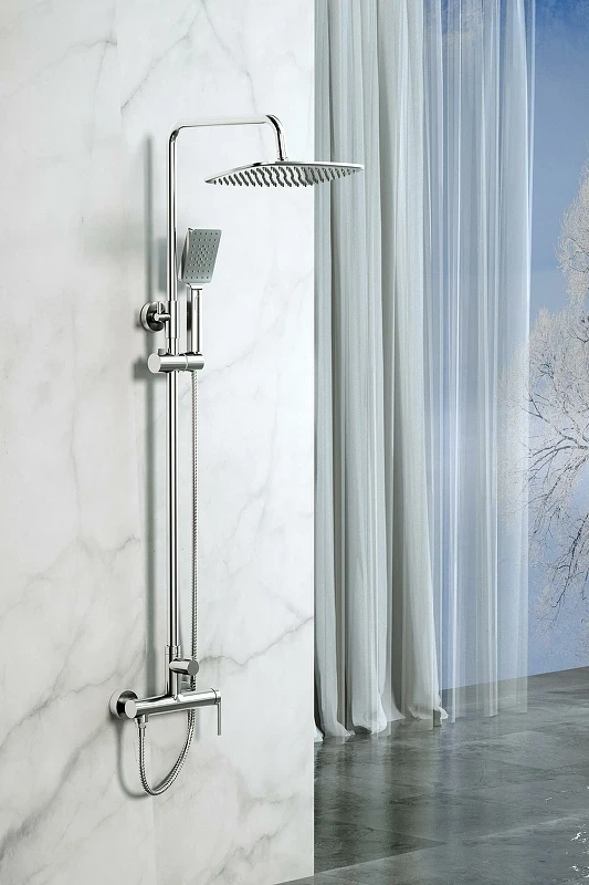 Душевая система BelBagno Acqua ACQUA-DOCM-CRM Хром латунь на стену