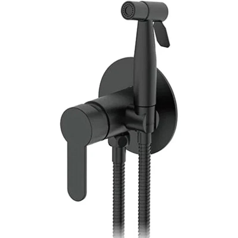 Гигиенический душ со смесителем Frap H801-6 F72801-6 Черный матовый нержавеющая сталь на стену