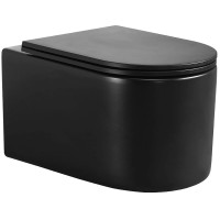 Унитаз Ceruttispa Tanaro Aria MB CT9238 подвесной Черный матовый с сиденьем Микролифт фарфор подвесной