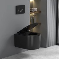 Унитаз Ceruttispa Tanaro Aria MB CT9238 подвесной Черный матовый с сиденьем Микролифт фарфор подвесной