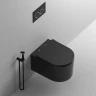 Унитаз Ceruttispa Tanaro Aria MB CT9238 подвесной Черный матовый с сиденьем Микролифт фарфор подвесной
