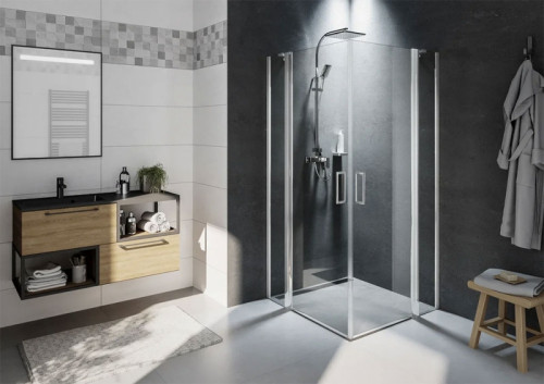 Душевой уголок Riho Novik Z207 90х90 G003020120 (GZ3090090) профиль Хром стекло прозрачное