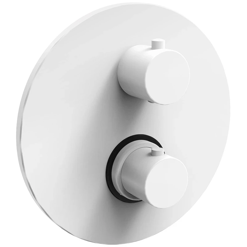 Душевая система Paffoni Light KITLIQ019BO046KING с термостатом Белая матовая латунь встраиваемый