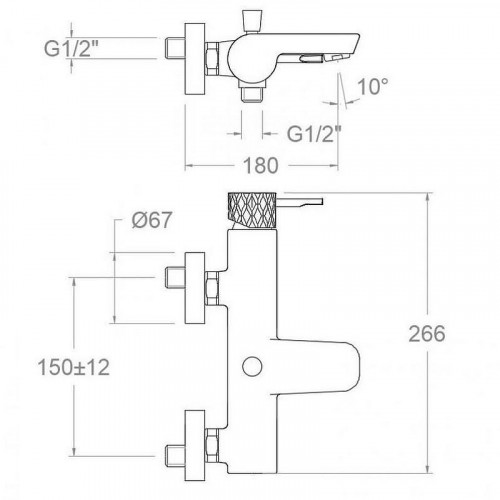 Смеситель для ванны Ramonsoler Odisea Joya 590501S Хром