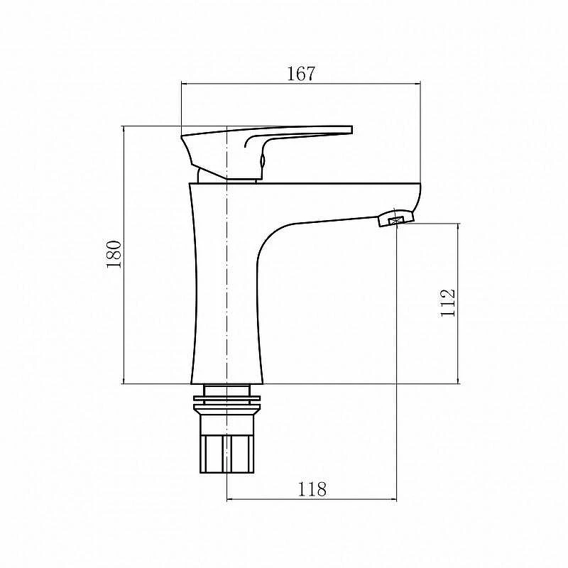 Смеситель для раковины Plstart PL1005-15 цвет Коричневый