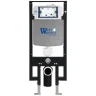 Комплект унитаза с инсталляцией WeltWasser AMBERG 497 + HOFBACH 041 GL-WT + AMBERG RD-MT CR 10000011649 цвет Белый глянцевый с сиденьем Микролифт и клавишей смыва цвет Хром матовый