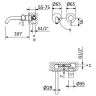 Смеситель для раковины Cezares Leaf LEAF-BLI2-20-L-01-W0 Хром латунь встраиваемый