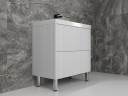 Тумба под раковину Style Line Стокгольм 80 ЛС-00002335 Белый рифленый софт МДФ / ЛДСП