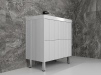 Тумба под раковину Style Line Стокгольм 80 ЛС-00002335 Белый рифленый софт МДФ / ЛДСП