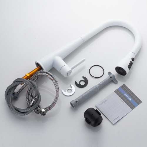 Смеситель для кухни Shevanik S363C цвет Белый