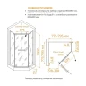 Душевой уголок RGW Passage 80x80 78088388-14 профиль цвет Черный стекло прозрачное