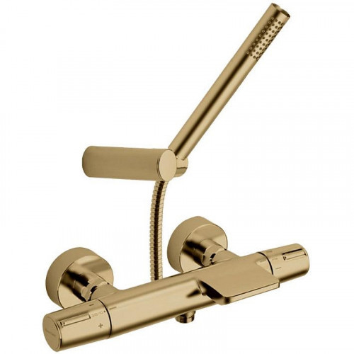 Смеситель для ванны Ramonsoler Tzar 343901DOC с термостатом Золото брашированное