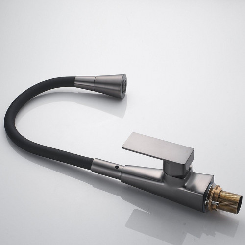 Смеситель для кухни Shevanik S543T-3 цвет Оружейная сталь Черный