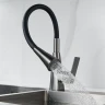 Смеситель для кухни Shevanik S543T-3 цвет Оружейная сталь Черный