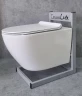 Унитаз CeramaLux 2196-2 подвесной Белый глянцевый с сиденьем Микролифт