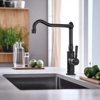 Смеситель для кухни Aquatek Классик AQ1580MB Черный матовый латунь
