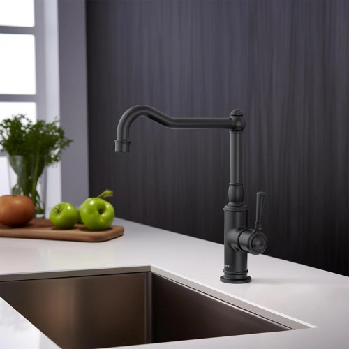 Смеситель для кухни Aquatek Классик AQ1580MB Черный матовый латунь