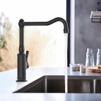Смеситель для кухни Aquatek Классик AQ1580MB Черный матовый латунь