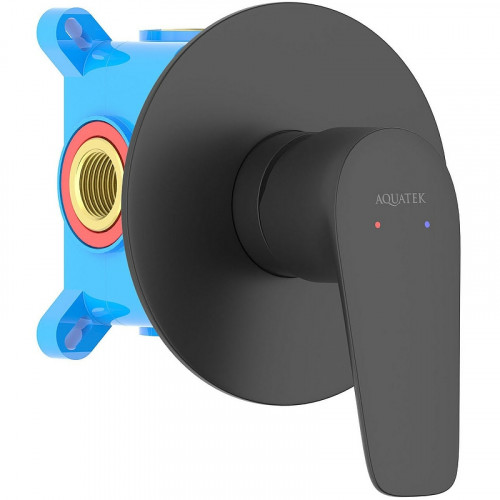 Смеситель для душа Aquatek Бетта AQ1166MB Черный матовый латунь встраиваемый