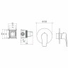 Смеситель для душа Aquatek Бетта AQ1166MB Черный матовый латунь встраиваемый