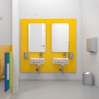 Раковина Creavit Cocuk 38 CK035-00CB00E-FF00 детская Белая с декором фарфор подвесная